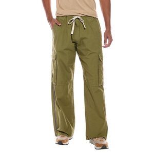 Palm Angels Mens  Curved Logo Cargo Pant, Green